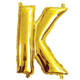 Gold Foil Letter Balloons - K - The Party Room